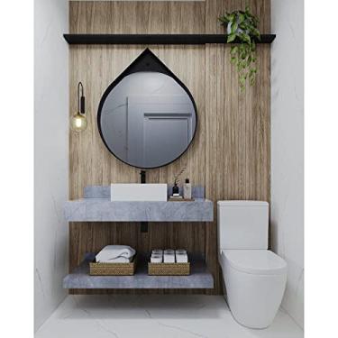 Imagem de Prateleira em Porcelanato para Banheiro 100cm Darabas Agardi Grafite