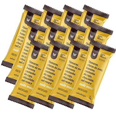 Imagem de Barra proteica sabor banana com chocolate - Winstage - caixa com 12 unidades 54g cada