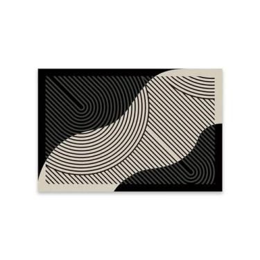 Imagem de Tapete para sala de estar listrado quarto grande área decoração para casa preto branco curto fluff mat, qh355, qd, 220x330cm