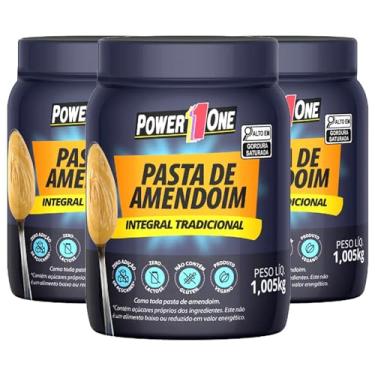 Imagem de Pasta de Amendoim Power1One Tradicional 1,005 Kg (3 Potes)