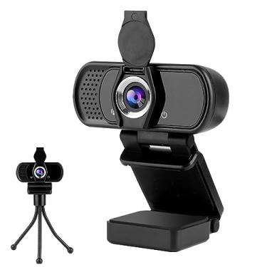 Imagem de Xinidc Full 1080P HD Webcam com microfone, USB Webcam para laptop e mesa, webcam externa, transmissão de computador web câmera com capa de privacidade e tripé, webcam panorâmica para Zoom Skype YouTube