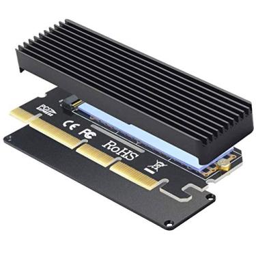 Imagem de GODSHARK Adaptador NVME com dissipador de calor, chave SSD M.2 M para PCI Express x4/x8/x16 placa de expansão, suporta 2230 2242 2260 2280, compatível com Windows XP 7 8 10