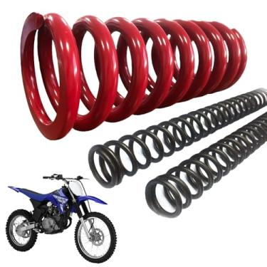 Imagem de BIGLKNM Kit de mola de choque de movimento dianteiro e traseiro resistente para Yamaha TTR125 TTR125L TTR125L TTR125E TTR125LE TTR125LE 2000-2004 substituição para 650-YTR-1205 660-YTR-1205