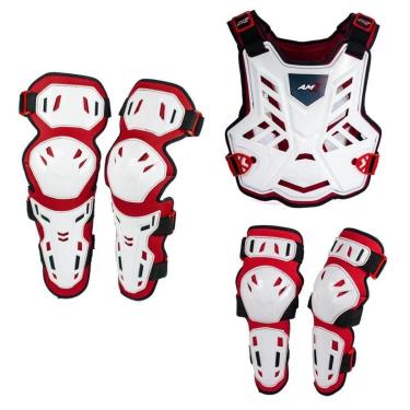 Imagem de Kit Joelheira Cotoveleira Colete Amx Control Motocross-Unissex