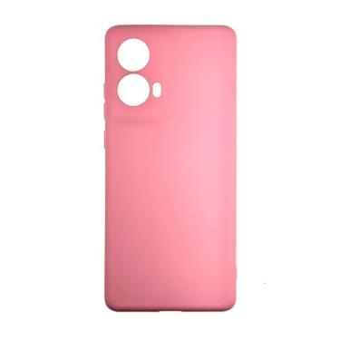 Imagem de Capa Compativel com Moto G85 Silicone Macia Veludo Forro Interno Luxo Rosa Bebe