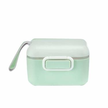 Imagem de Caixa de Armazenamento de Leite Em pó para bebê, Livre de Bpa, Portátil, Recipiente Dispensador de Leite Em pó Com Cordão de Silicone, Raspador de Colher para café, chá, (Verde)