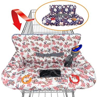 Imagem de Capa de carrinho de compras para carrinho de compras para bebês meninos e meninas, capa de cadeira alta para bebês e crianças, presente de lista do bebê - impermeável - extra grande - algodão - dupla
