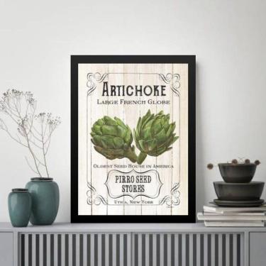 Imagem de Quadro Vintage Para Cozinha Alcachofra 33X24Cm