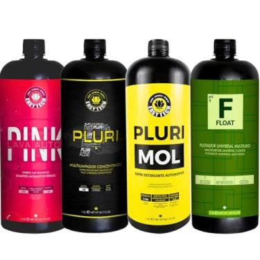 Imagem de Kit 1,5L Easytech Pluri multilimpador Plurimol super detergente Float flotador universal Pink lava autos