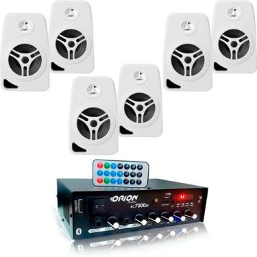 Imagem de Amplificador Som Ambiente 500 Watts Blue 4 Canais - Orion Rc7000bt + 6