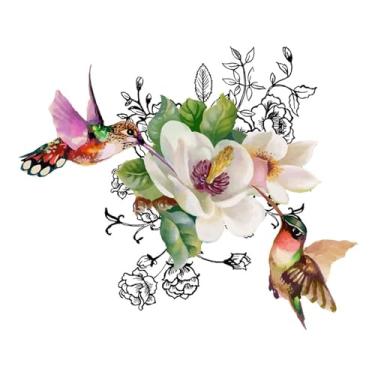 Imagem de Wswqop Adesivo de Capa de Assento de Vaso Sanitário, Flores, Pássaros, à Prova D'água, Criativo, Removível, Adesivo de Parede, Cisterna