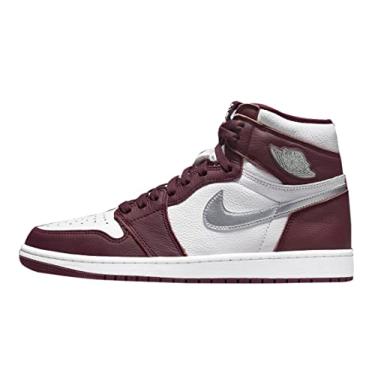 Imagem de Nike Tênis masculino Air Jordan 1 Retro High OG, Bordeaux Branco Metálico Prata, 11.5