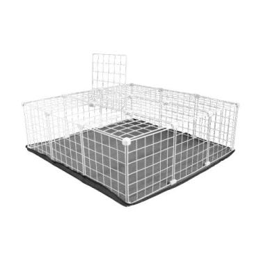Imagem de Cercado Aramado Porquinho da Índia 90x90 Cm Teto com Bandeja Higiênica