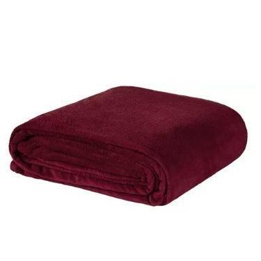 Imagem de Cobertor Microfibra SOLTEIRO 1,50m x 2,20m - BORGON, cereja