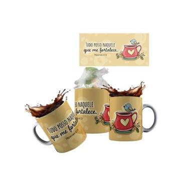 Imagem de Canecas de Porcelana Branca Personalizadas Deus no Comando - Estampa S