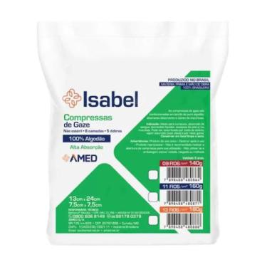 Imagem de Gaze Hidrófila Isabel 13 Fios, Alta absorção, 100% algodão - Curativos