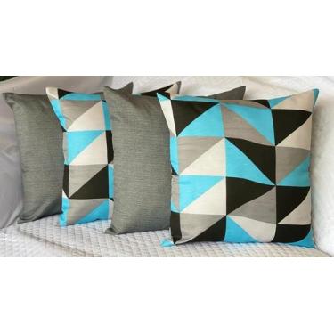 Imagem de Kit C/ 4 Capas P/ Almofadas Decorativas Colorida 48x48 - JZ Enxovais ,