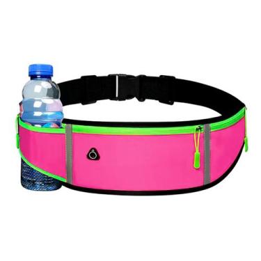 Imagem de Pochete Fitness Esportiva Corrida Impermeável Porta Garrafa Cintura Bi