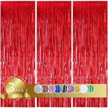Imagem de Pano de fundo Party Streamers TONIFUL Red Door, 3 unidades (3 m x 2,5 m)