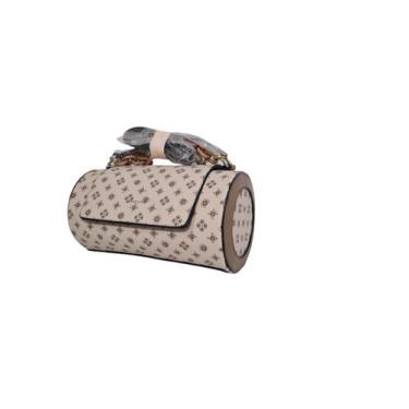 Imagem de Bolsa Baú + Carteira Feminina Luxo Balada Passeio - Lace Lore, Areia