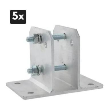 Imagem de 5 Suportes Para Haste Industrial 25x25mm para Cerca Elétrica - Securit