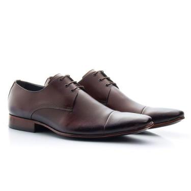 Imagem de Sapato Social Masculino em Couro de Amarrar - BIGIONI, Marrom, 40
