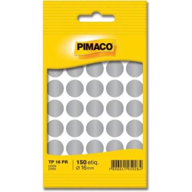 Imagem de Etiqueta Redonda TP-16 Prata Redonda 16 MM CTCOM 150 - Pimaco