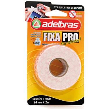Imagem de Fita Dupla Face Fixa PRO Espuma 24MM X 2M - Adelbras