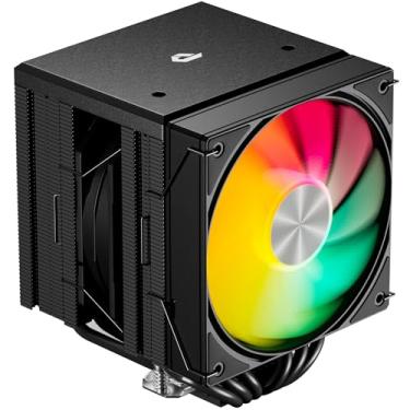 Imagem de Refrigerador de ar para CPU, resfriador de CPU ARGB de torre dupla com ventilador PWM de 120 mm, 6 tubos de calor, resfriador de ar para CPU ARGB para AM5/AM4/AM3, cooler para PC compatível com Intel