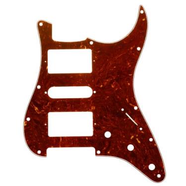 Imagem de Musiclily Pro 11 Furos Escudo HSH Pickguard Strato para Guitarra Fender EUA/Mexicana Made Stratocaster Standard Estilo Moderno, 4 Camadas Vintage Tortoise