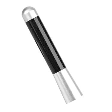 Imagem de Antena curta de rádio de fibra de carbono de 7,6 cm, antena de substituição de carro para modificações universais de carro (prata)