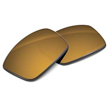 Imagem de Tintart Lentes de substituição de desempenho compatíveis com Oakley Gascan OO9014 policarbonato polarizado gravada-tungstênio dourado