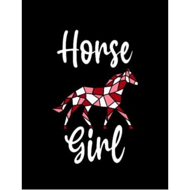 Imagem de Notebook: Horse Horse Girl Faceted Horse Equestrian Sport Dressage Cowgirl: Gratitude Notebook Journal Daily Gift 100 Pages 8.5x11 Soft Cover