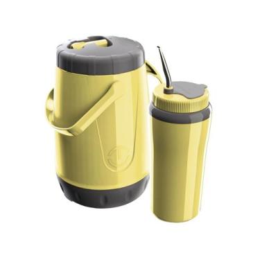 Imagem de Kit Tereré Garrafa Térmica 2,5 Litros + Copo Térmico 650ml + Bomba Ino
