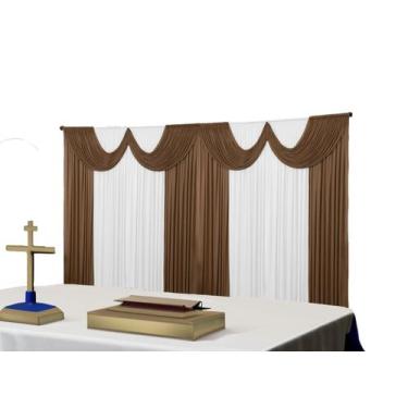 Imagem de Cortina Paris Malha Igreja Festas Eventos 8 metros - Dennis Confecções