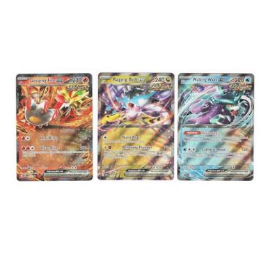 Imagem de Gouging Fire – Walking Wake – Raging Bolt ex Pokemon 3 Card Lot - SVP 144 145 – Black Star Promo – Foil Card Set