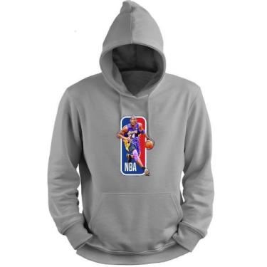Imagem de Blusa Moletom Capuz Basquete Kobe Bryant Logo Basketball - Loja White 