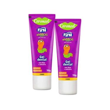 Imagem de Kit C2 Gel Dental com Flúr Minhocas 70g Fini - Cimed