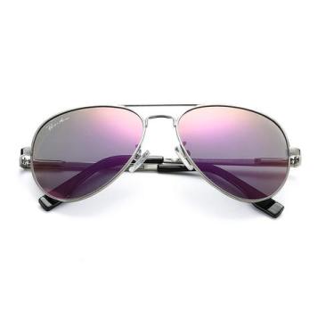 Imagem de Óculos de Sol Polarizados Aviator Pro Acme - 100% UV400 - Prata/Roxo