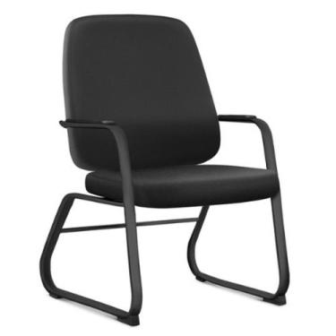 Imagem de Cadeira Executiva Diretor Base Fixa Hub F02 Sintético Preto - Lyam Dec