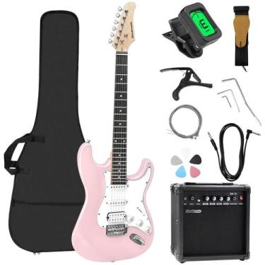 Imagem de Guitarra Elétrica Soulmate 39" Rosa - Ideal para Iniciantes