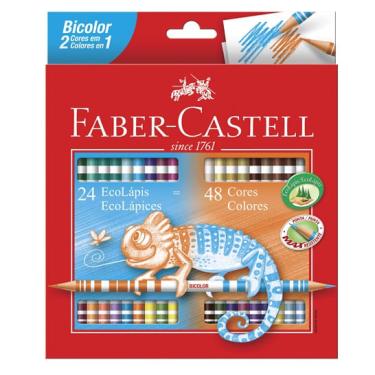 Imagem de Lápis de Cor Bicolor 48 Cores Faber-Castell