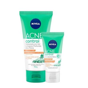 Imagem de Kit Limpeza Facial Acne Control Nívea + Hidratante Matte Pele Sequinha
