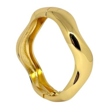 Imagem de Pulseira Bracelete Dourado Brilhante ZeraStock Elíptico