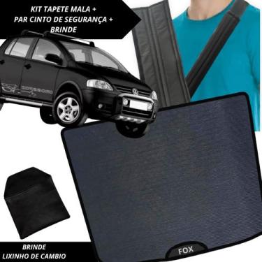 Imagem de Tapete Emborrachado Porta Malas Fox 2003 a 2014 + 2 Capas Cinto Segura