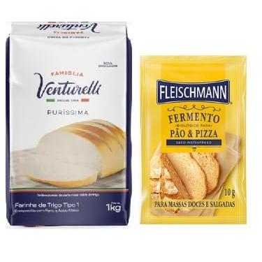 Imagem de Venturelli Farinha Purissima 1kg com Fermento Seco Fleischmann 10g