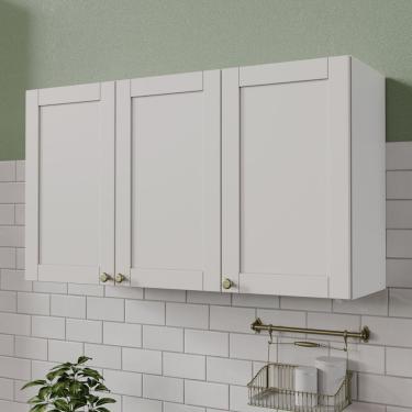 Imagem de Armário Aéreo 3 Portas 120Cm Arizona Branco