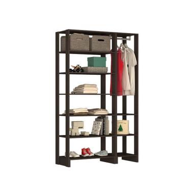 Imagem de Smart Closet Yes Com Cabideiro E 9 Prateleiras Nova Mobile Grafite Intenso