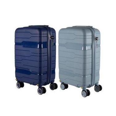 Imagem de Kit 2 Malas de Bordo 10kg Polipropileno Maldivas Sul - Ultraleve, Azul