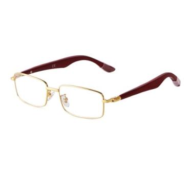 Imagem de JRLLFD Óculos de sol retangulares sem aro de luxo para homens, lentes transparentes, óculos simples sem armação, óculos de sol femininos (1)